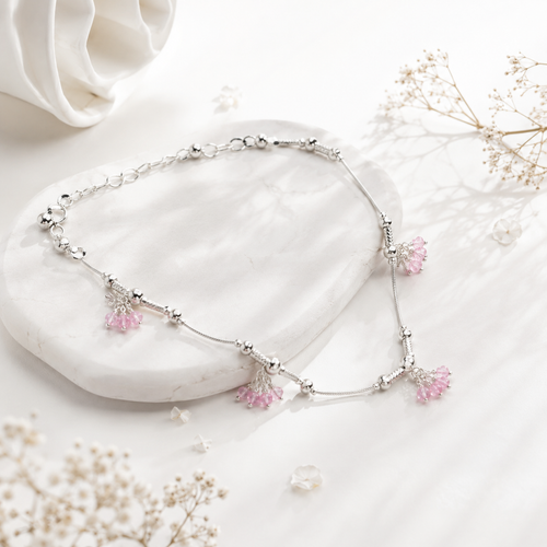 Rosé Crystal Anklet
