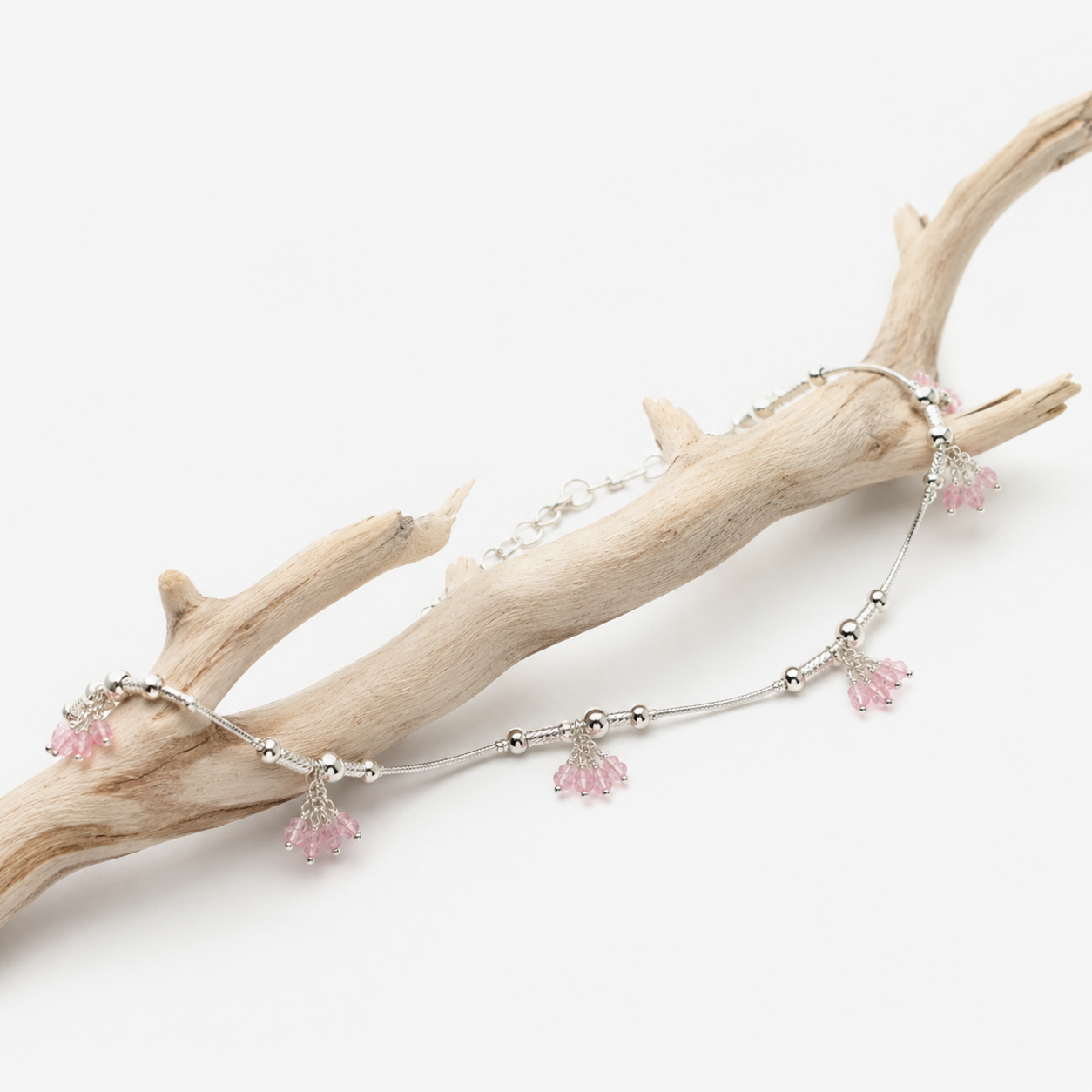 Rosé Crystal Anklet